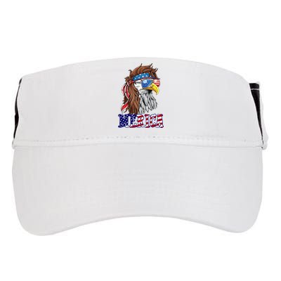 Merica Mullet Eagle Independence Day Adult Drive Performance Visor