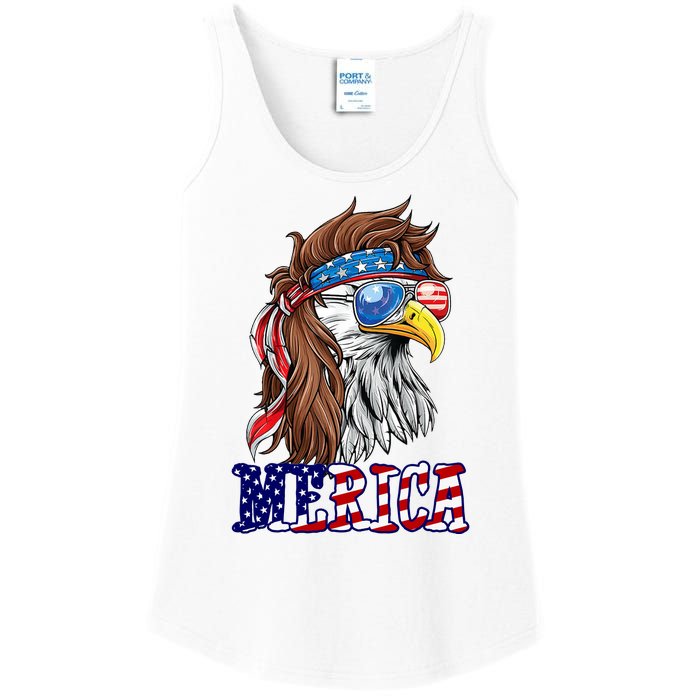 Merica Mullet Eagle Independence Day Ladies Essential Tank