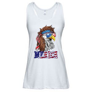 Merica Mullet Eagle Independence Day Ladies Essential Flowy Tank