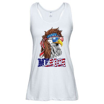 Merica Mullet Eagle Independence Day Ladies Essential Flowy Tank