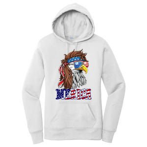 Merica Mullet Eagle Independence Day Women's Pullover Hoodie