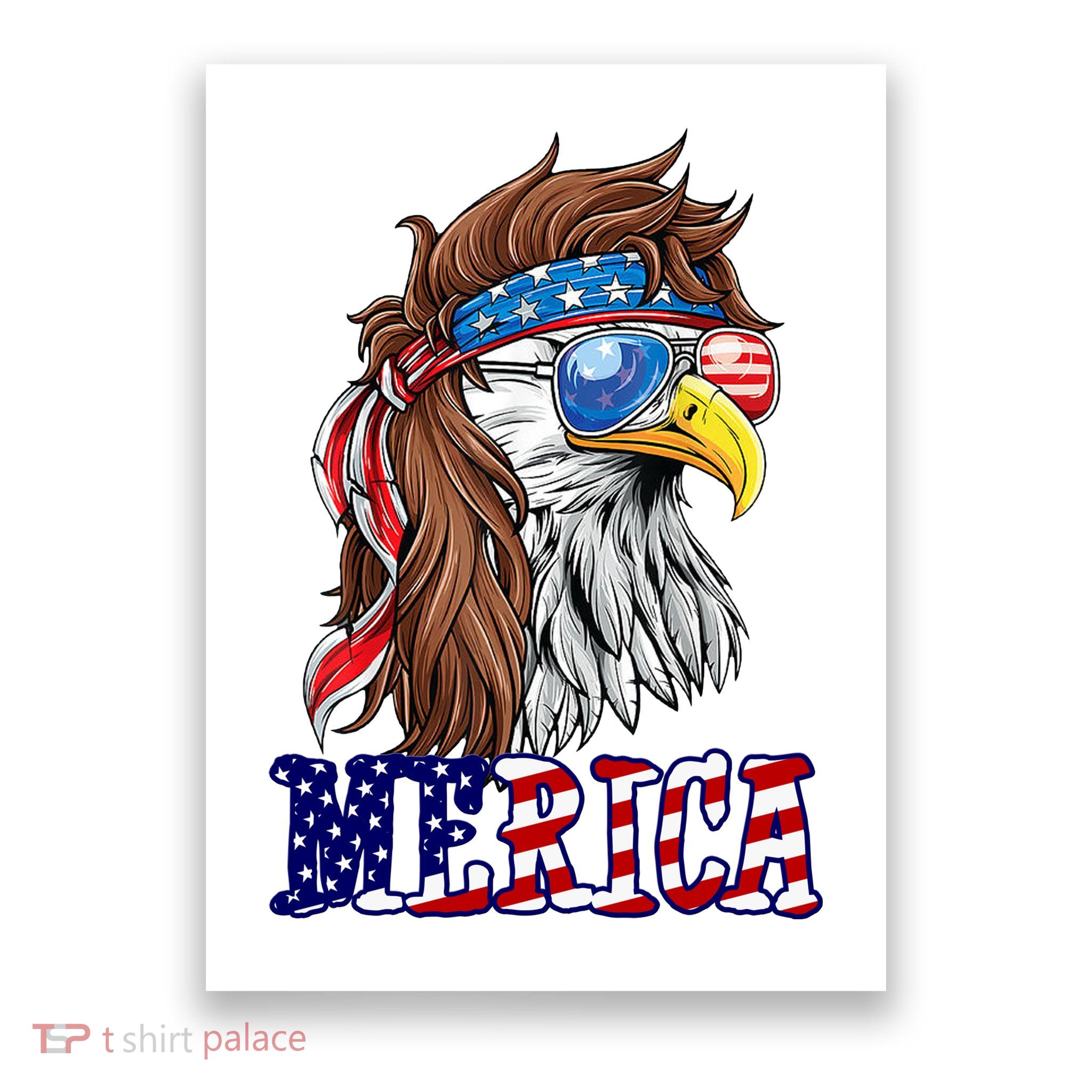 Merica Mullet Eagle Independence Day Poster