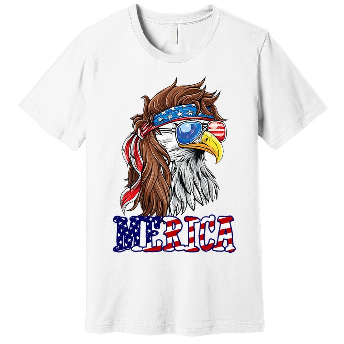Merica Mullet Eagle Independence Day Premium T-Shirt