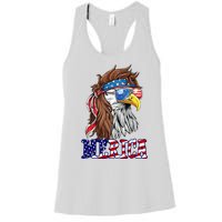 Merica Mullet Eagle Independence Day Women's Racerback Tank