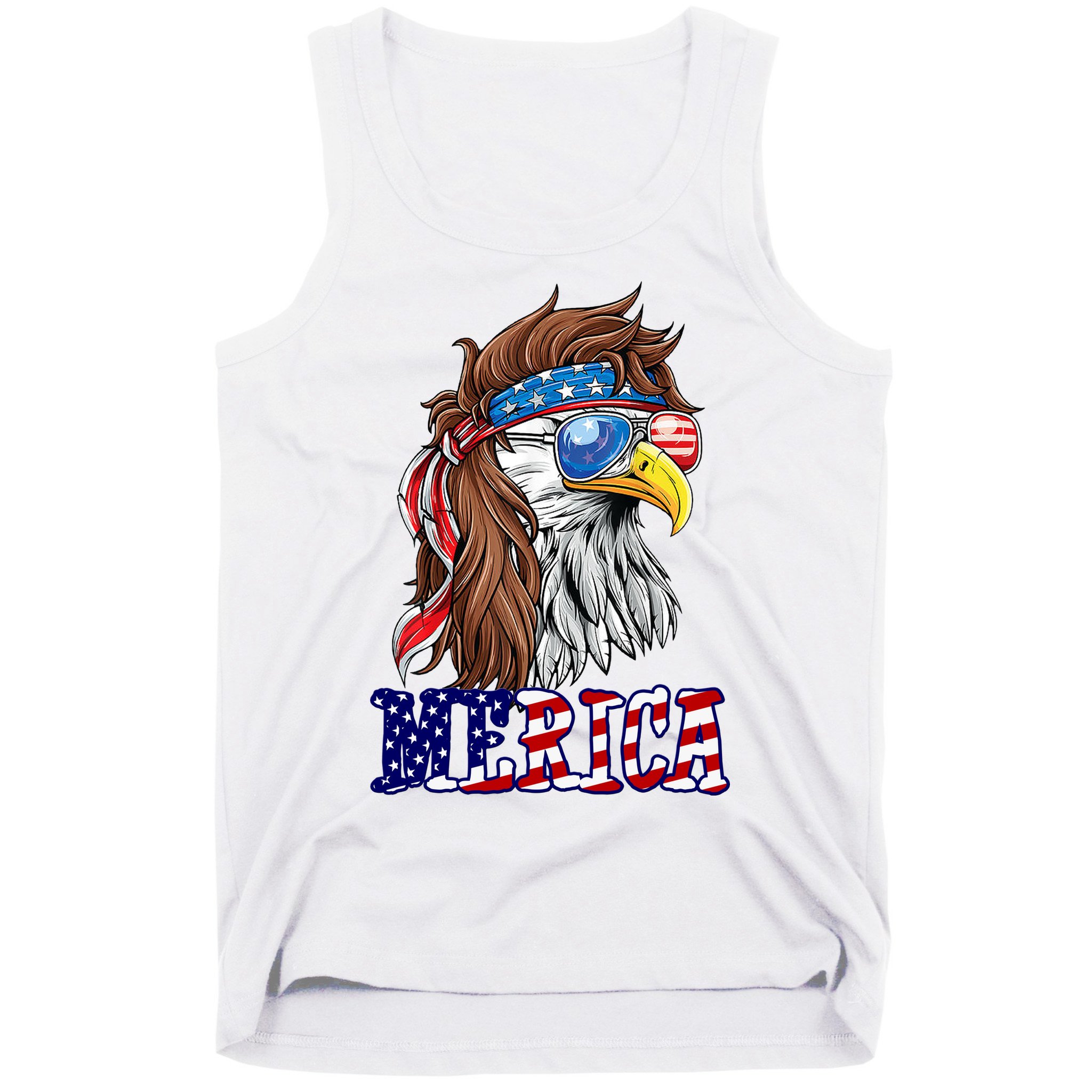 Merica Mullet Eagle Independence Day Tank Top
