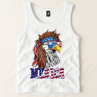 Merica Mullet Eagle Independence Day Tank Top