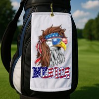 Merica Mullet Eagle Independence Day Golf Towel