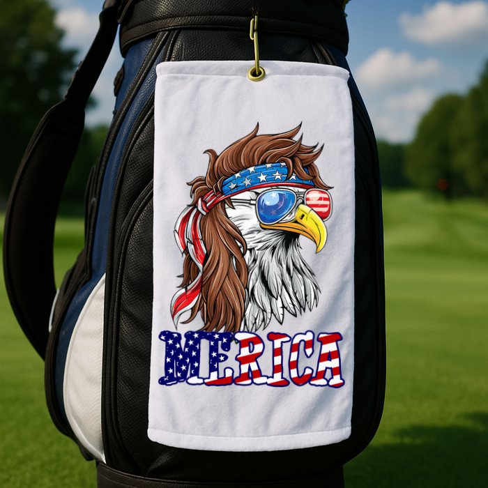 Merica Mullet Eagle Independence Day Golf Towel