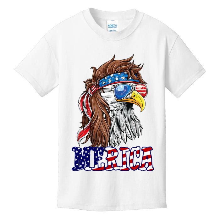 Merica Mullet Eagle Independence Day Kids T-Shirt