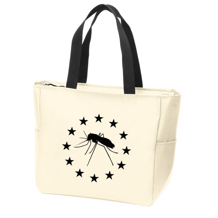Mosquito Mississippi Flag Zip Tote Bag
