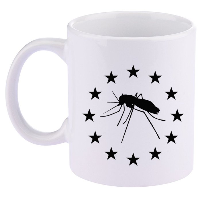 Mosquito Mississippi Flag 11oz C Handle Ceramic Mug