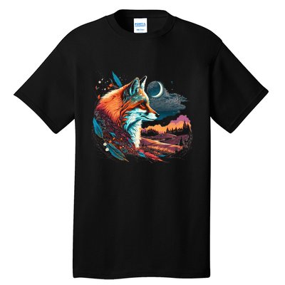 Majestic Moon Fox Tall T-Shirt