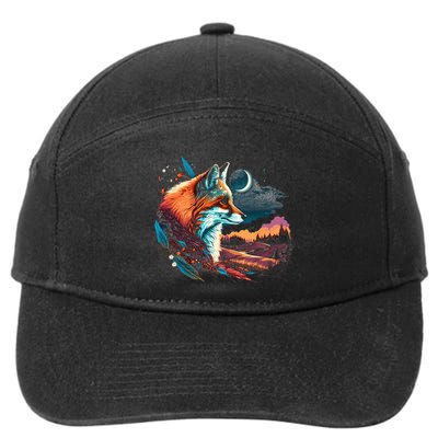 Majestic Moon Fox 7-Panel Snapback Hat