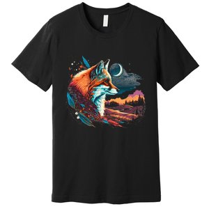 Majestic Moon Fox Premium T-Shirt