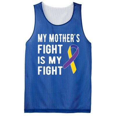 My Mother's Fight Is My Fight Bladder Cancer Warrior Meaningful Gift Mesh Reversible Basketball Jersey Tank