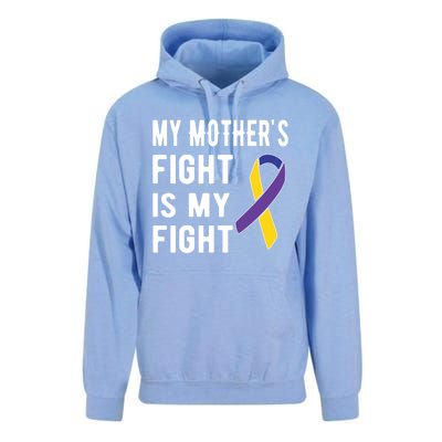 My Mother's Fight Is My Fight Bladder Cancer Warrior Meaningful Gift Unisex Surf Hoodie