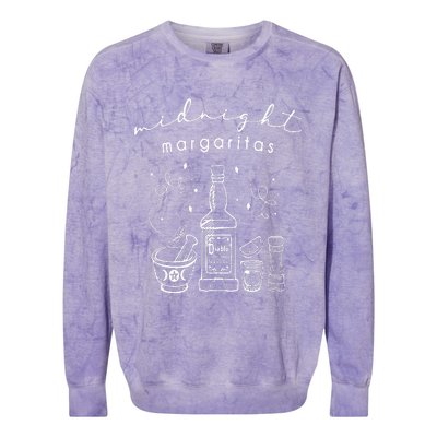 Midnight Margaritas Funny Halloween Witches Colorblast Crewneck Sweatshirt