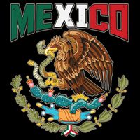Mexico Mexican Flag Eagle And Snake Yupoong Adult 5-Panel Trucker Hat
