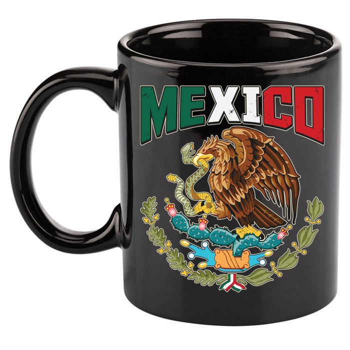 Mexico Mexican Flag Eagle And Snake 11oz C Handle Ceramic Mug