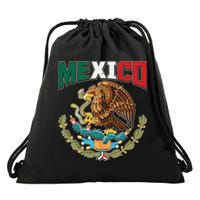 Mexico Mexican Flag Eagle And Snake Drawstring Bag