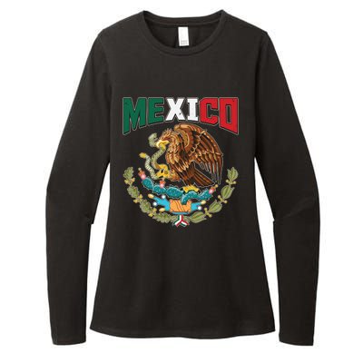 Mexico Mexican Flag Eagle And Snake Womens CVC Long Sleeve Shirt