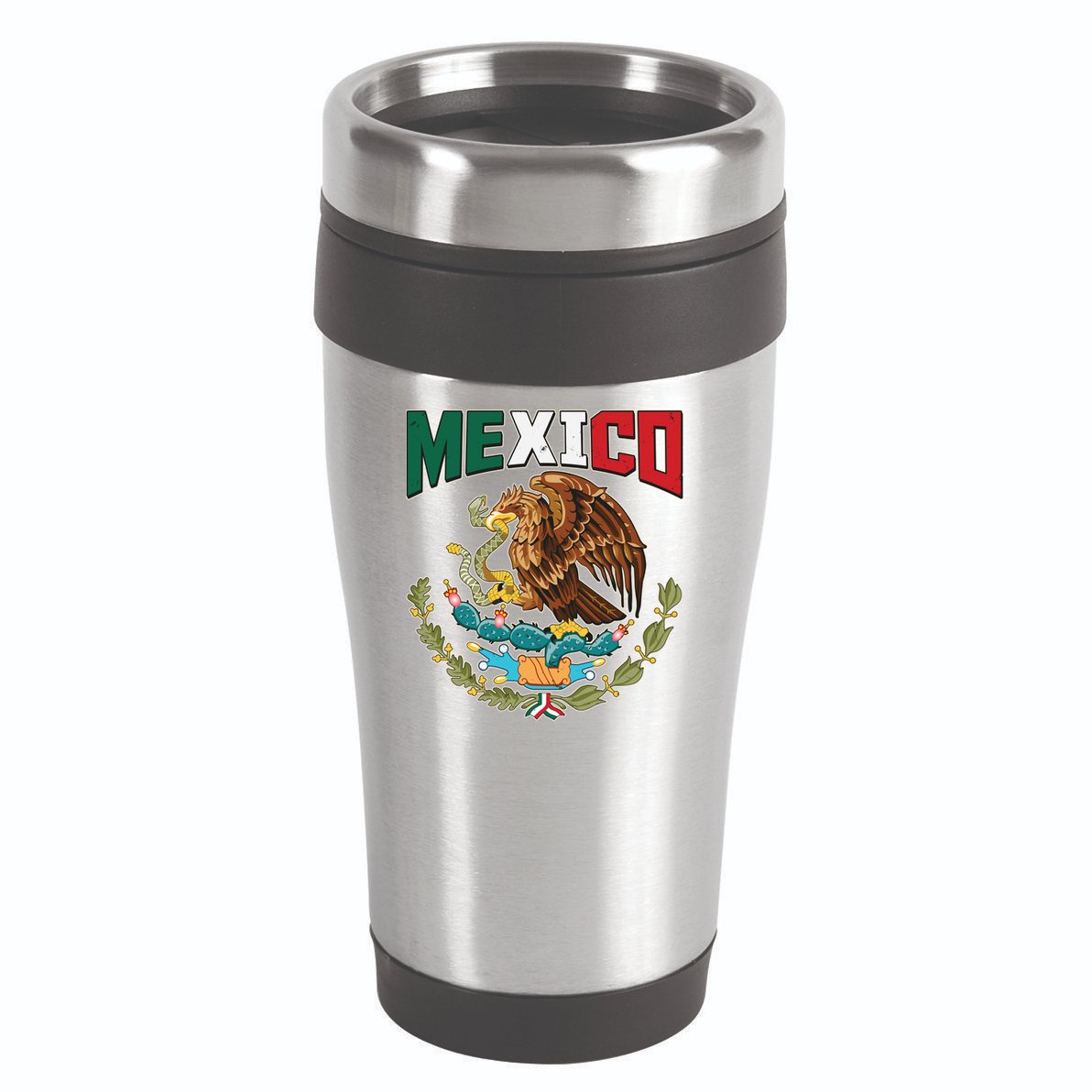 Mexico Mexican Flag Eagle And Snake 16oz Travel Tumbler