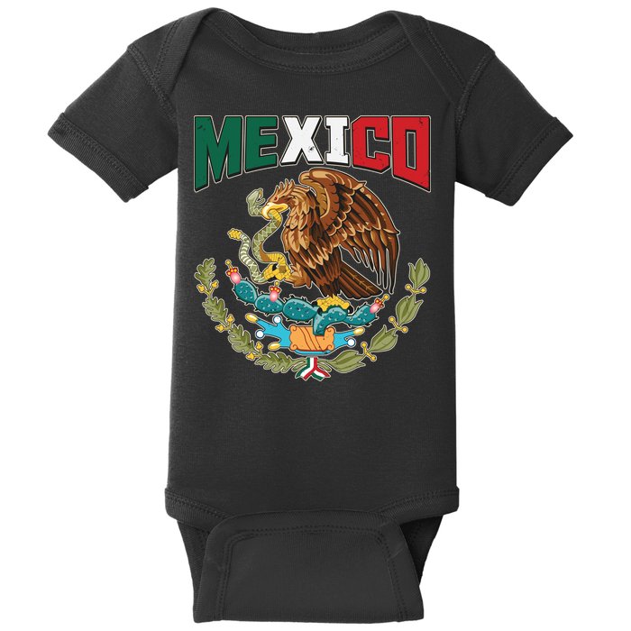 Mexico Mexican Flag Eagle And Snake Baby Bodysuit