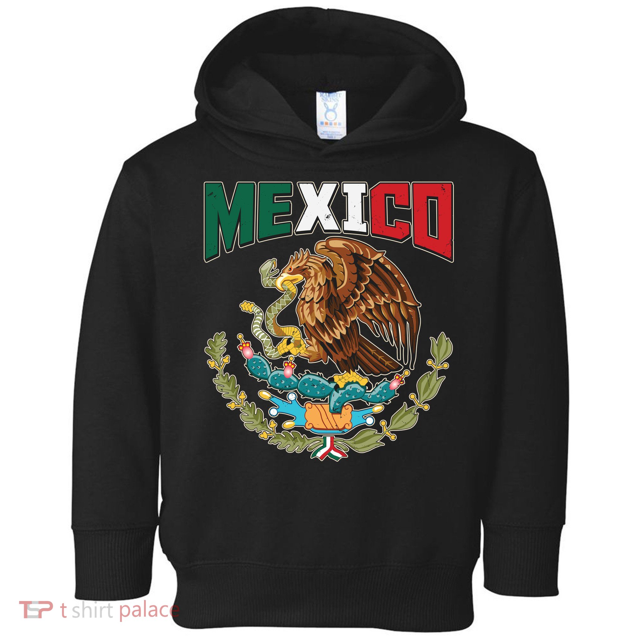 Mexico Mexican Flag Eagle And Snake Toddler Hoodie