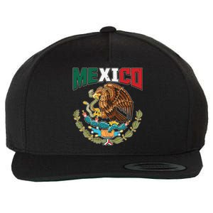 Mexico Mexican Flag Eagle And Snake Wool Snapback Cap