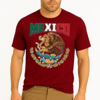 Mexico Mexican Flag Eagle And Snake Cooling Performance Crew T-Shirt