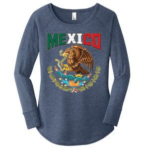 Mexico Mexican Flag Eagle And Snake Women's Perfect Tri Tunic Long Sleeve Shirt