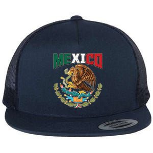 Mexico Mexican Flag Eagle And Snake Flat Bill Trucker Hat