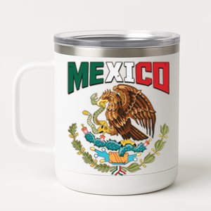 Mexico Mexican Flag Eagle And Snake 12 oz Stainless Steel Tumbler Cup