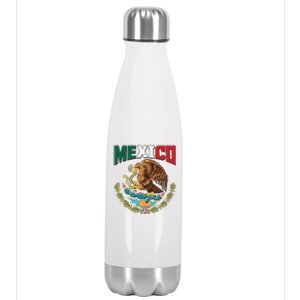 Mexico Mexican Flag Eagle And Snake Stainless Steel Insulated Water Bottle