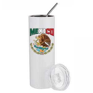 Mexico Mexican Flag Eagle And Snake Stainless Steel Tumbler