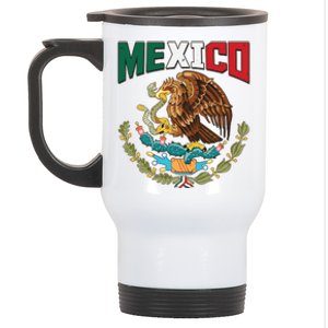 Mexico Mexican Flag Eagle And Snake Stainless Steel Travel Mug