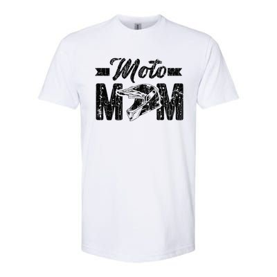 Moto Mom Funny Mudd Racing Bogging Mudding Graphic Softstyle® CVC T-Shirt