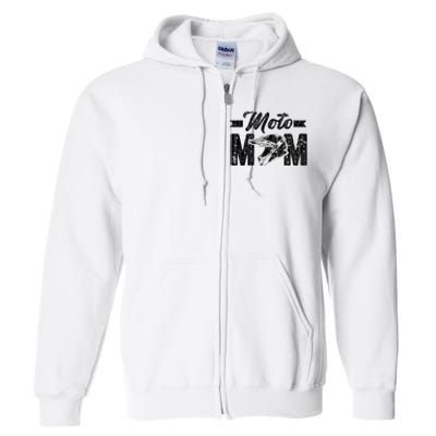 Moto Mom Funny Mudd Racing Bogging Mudding Graphic Full Zip Hoodie