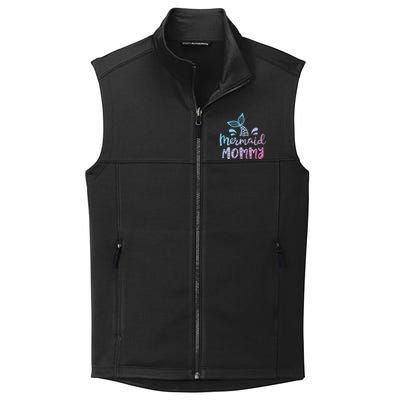 Mermaid Mommy Funny Women Mom Mama Family Matching Birthday Collective Smooth Fleece Vest