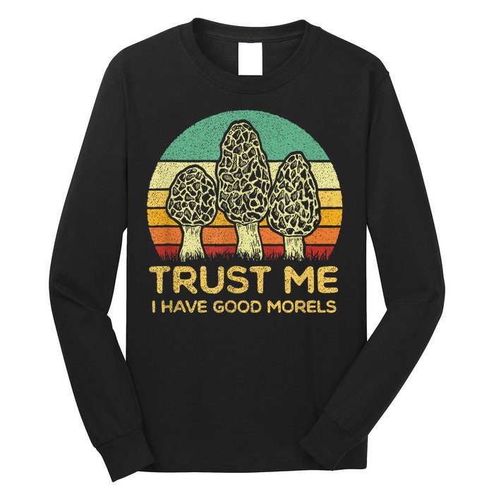 Morel Mushroom Funny Foraging Morels Hunters Long Sleeve Shirt