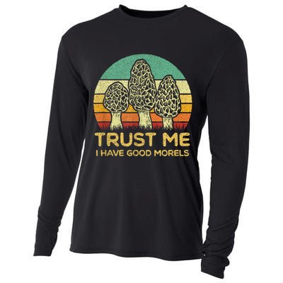Morel Mushroom Funny Foraging Morels Hunters Cooling Performance Long Sleeve Crew