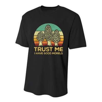 Morel Mushroom Funny Foraging Morels Hunters Youth Performance Sprint T-Shirt
