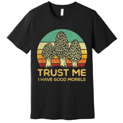 Morel Mushroom Funny Foraging Morels Hunters Premium T-Shirt