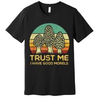 Morel Mushroom Funny Foraging Morels Hunters Premium T-Shirt