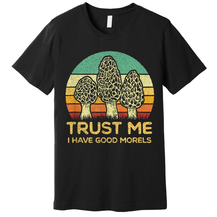 Morel Mushroom Funny Foraging Morels Hunters Premium T-Shirt