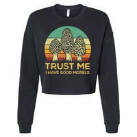 Morel Mushroom Funny Foraging Morels Hunters Cropped Pullover Crew