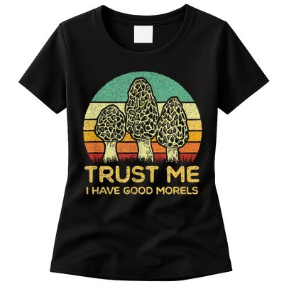 Morel Mushroom Funny Foraging Morels Hunters Womens T-Shirt
