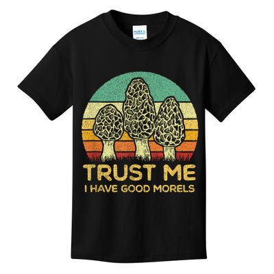 Morel Mushroom Funny Foraging Morels Hunters Kids T-Shirt