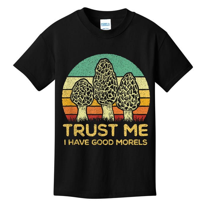 Morel Mushroom Funny Foraging Morels Hunters Kids T-Shirt