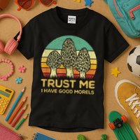 Morel Mushroom Funny Foraging Morels Hunters Kids T-Shirt